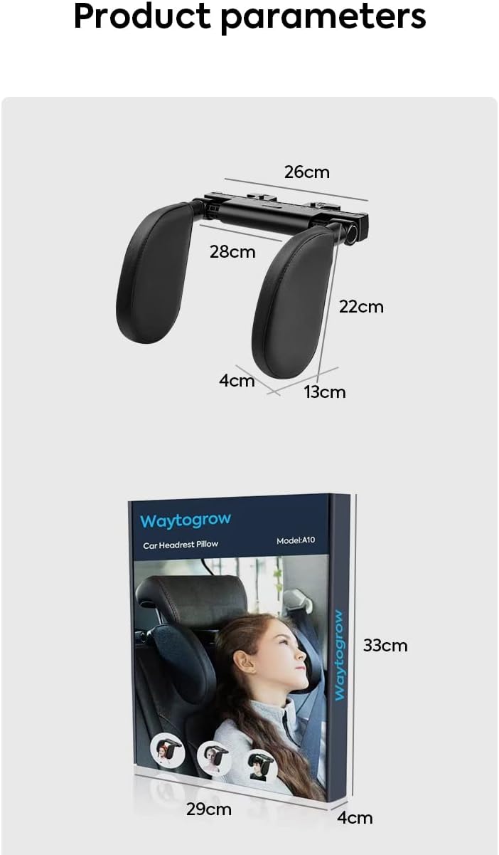 Tilting Headrest Car Headrest Kids Neck Support Comfort