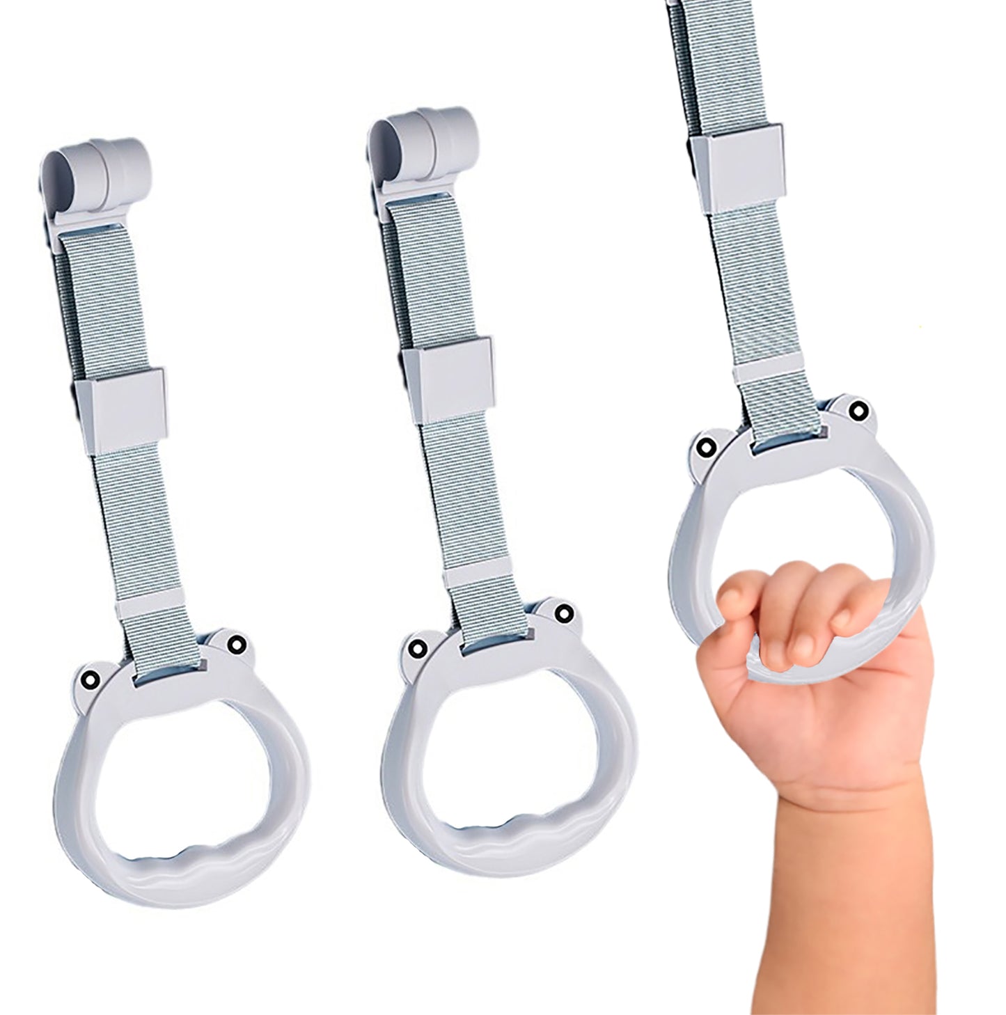 2 Piece Pull Up Handle Crib Standing Rings Walking Exercise Aid Rings
