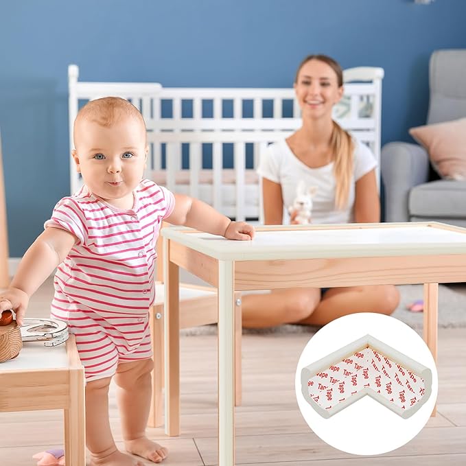 White Rubber Glass Table sharp Edge Corner Angle Guard Protectors for Baby