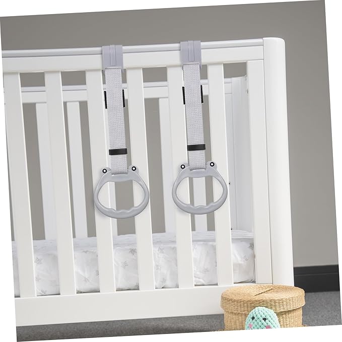 2 Piece Pull Up Handle Crib Standing Rings Walking Exercise Aid Rings