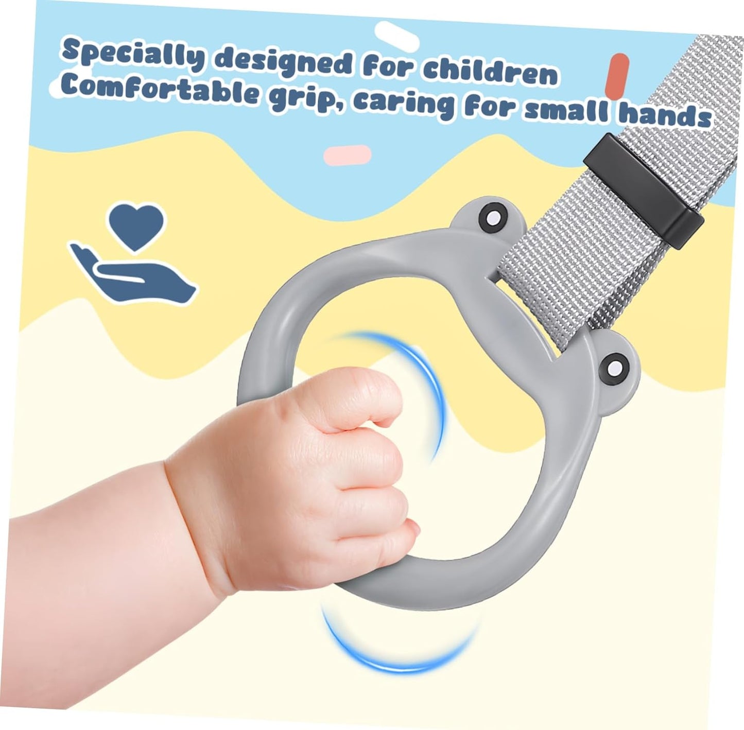 2 Piece Pull Up Handle Crib Standing Rings Walking Exercise Aid Rings