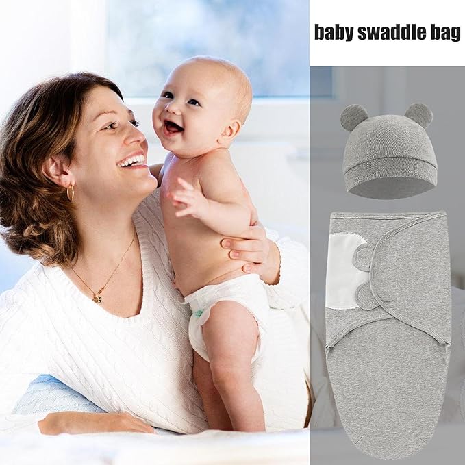 Baby 2pcs Set Puck Cloth Puck Blanket Swaddle Puck Sleeping Bag 0-3/3-6 months