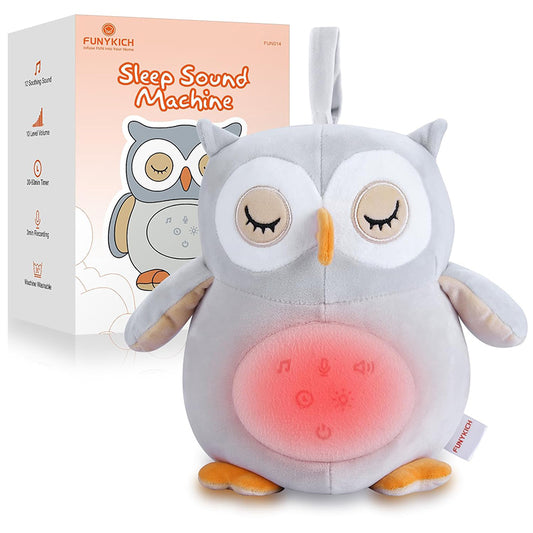 Sleep Aid Baby Owl Plush Music Box White Noise Otter with Recording Function