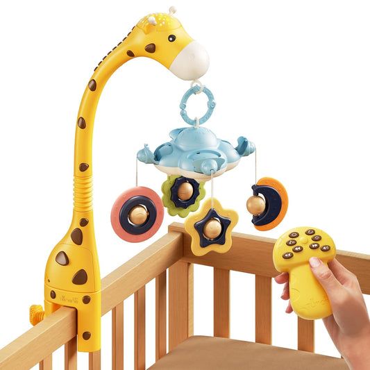Newborn cot mobile with lights and music, newborn crib toys